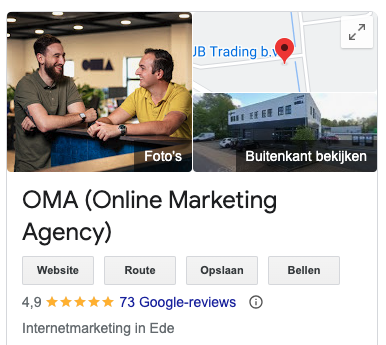 Google My Company - OMA (Online Marketing Agency)