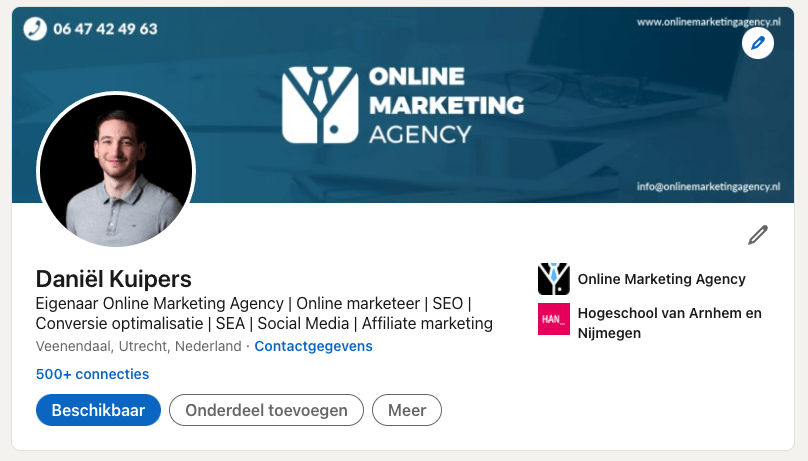 SEO for your LinkedIn profile - 7 tips to make your personal profile more findable 3 Optimize LinkedIn header