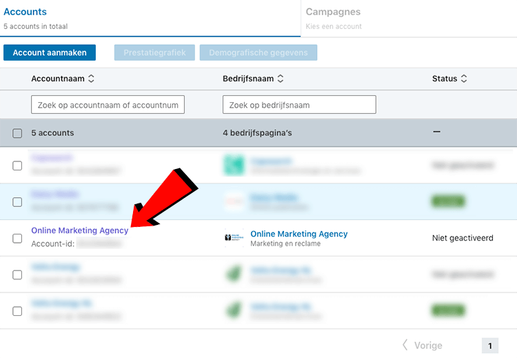 account in campaign management